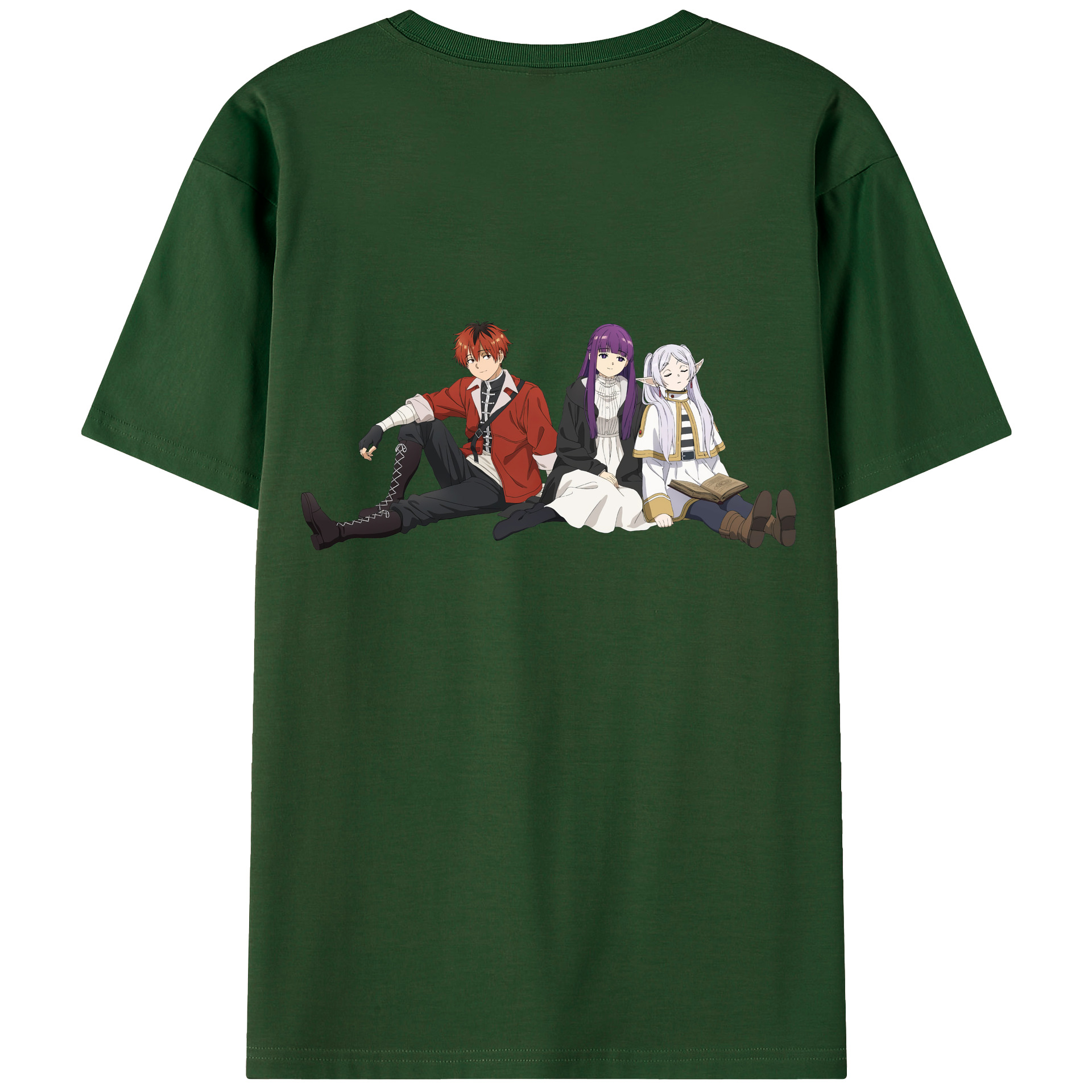 （画像用） 葬送のフリーレン Frieren 綿100％半袖Tシャツ（背面プリント）